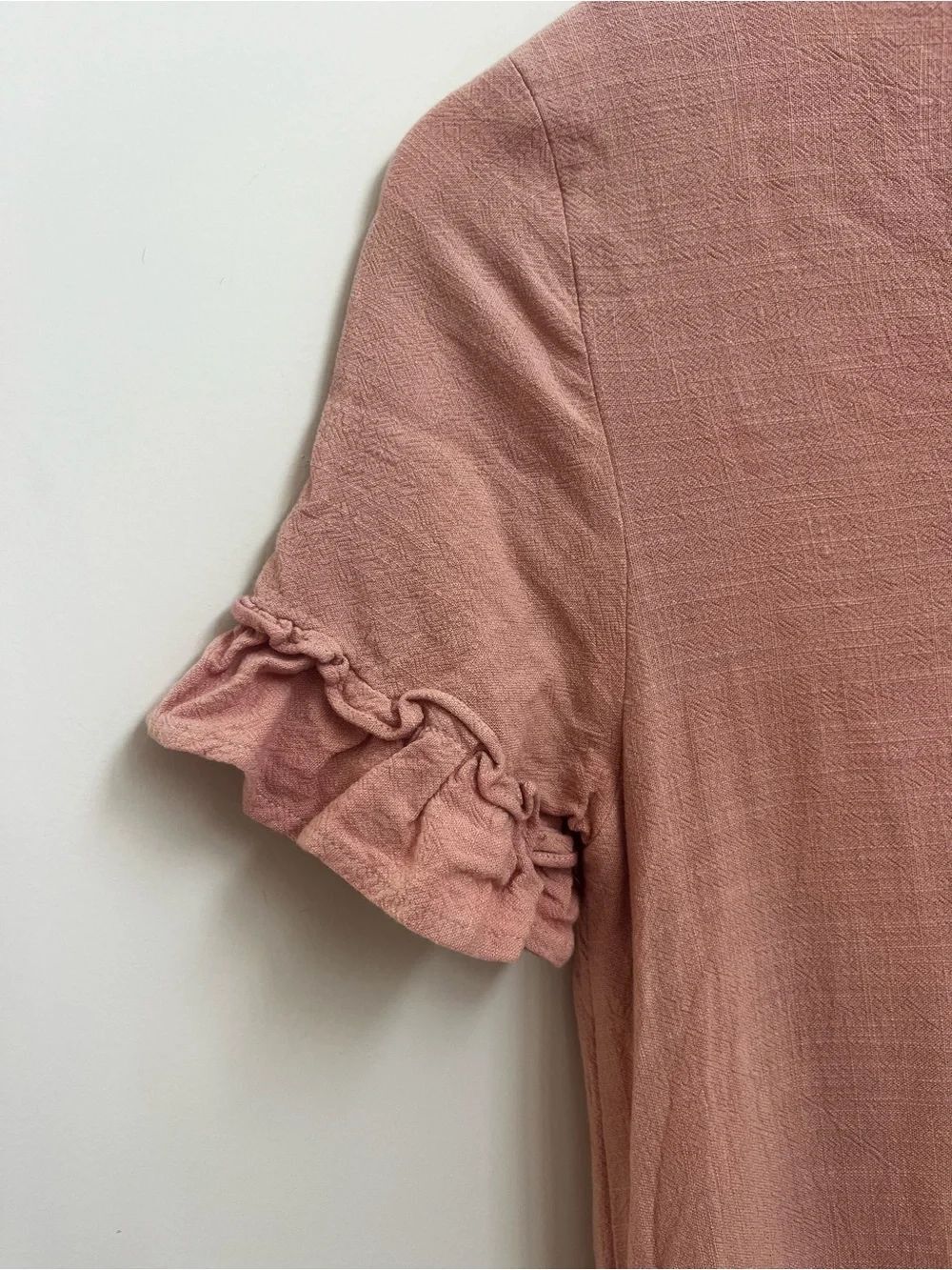 Very J Blush Textured Round-Neck Top - Picture 6 of 8